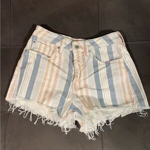 Mavi cotton denim shorts candy stripe size 26